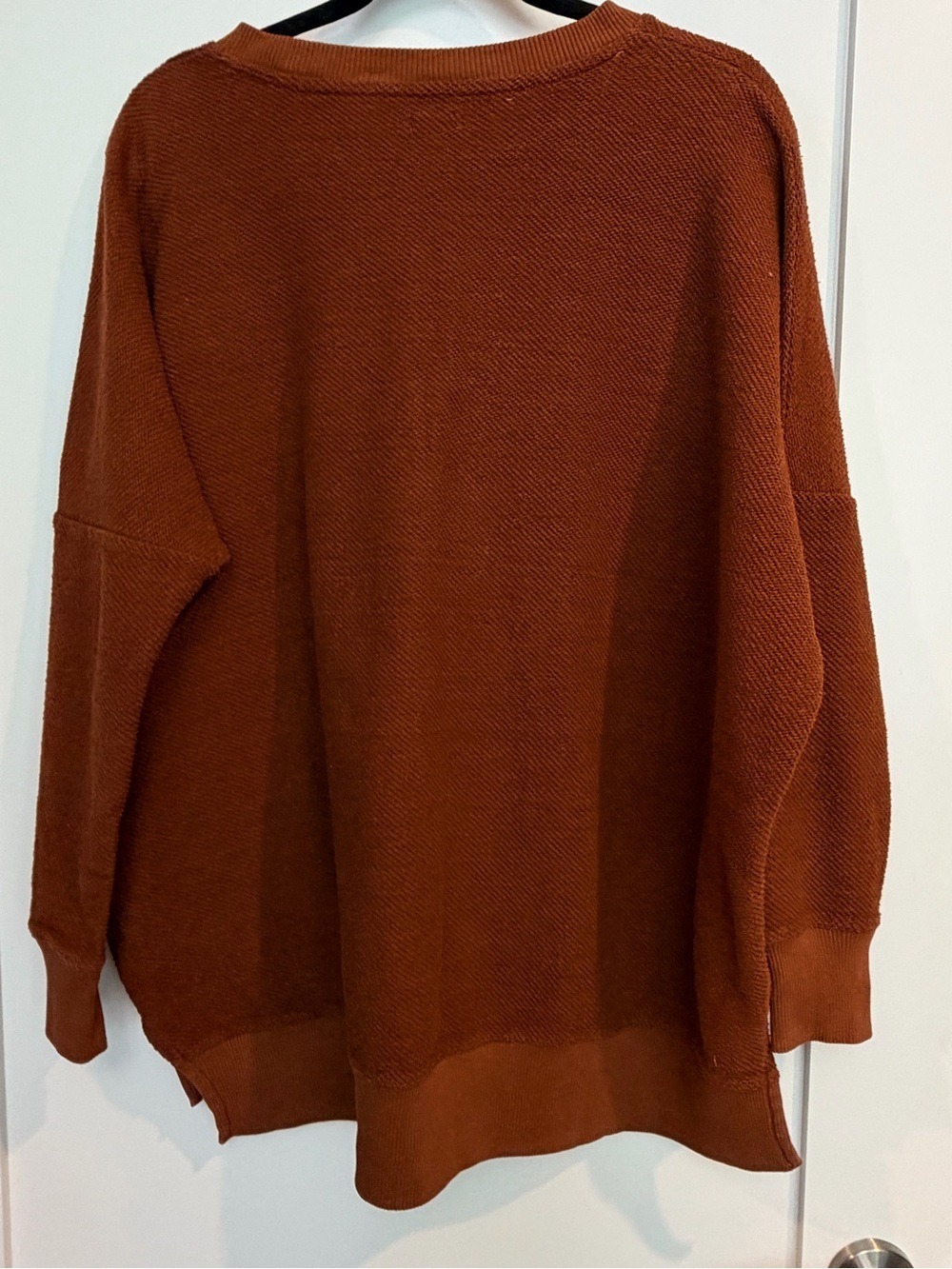 Aerie Rust Oversized Textured Pullover Sweater/ Sweatshirt Small